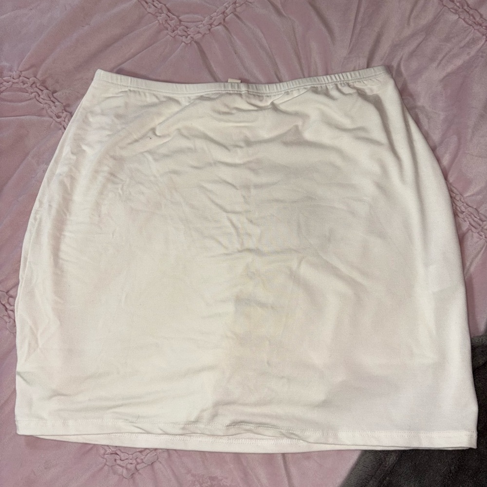 See You Monday Cream Pencil Skirt